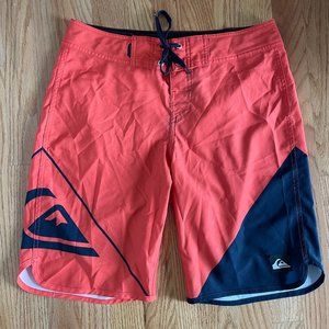 Quiksilver Men's Board shorts Swim Orange Black